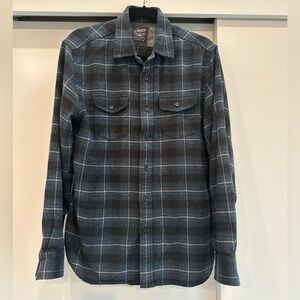 Grayers Navy Brushed Plaid Flannel